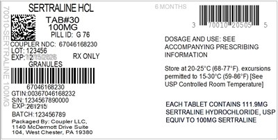 Label (70010 205 05 Sertraline HCl 100mg 67046 1682 30)